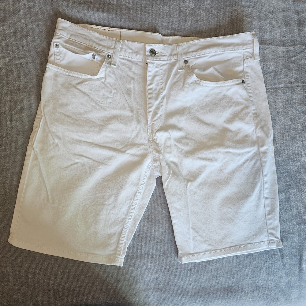Levi's 511 White Denim Bermuda shorts mens size 36 EUC